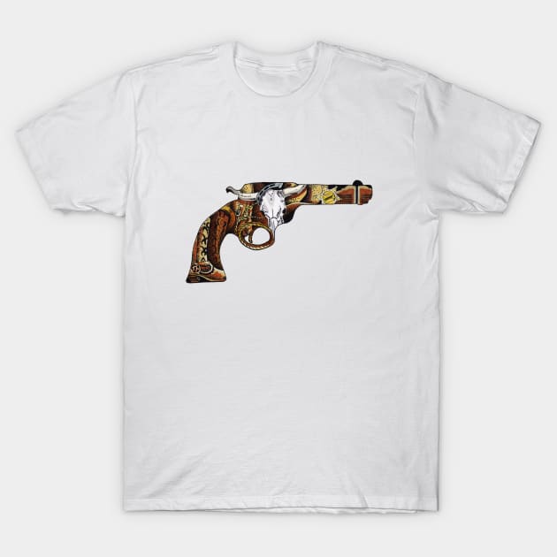 cowboy revolver T-Shirt by IvanJoh